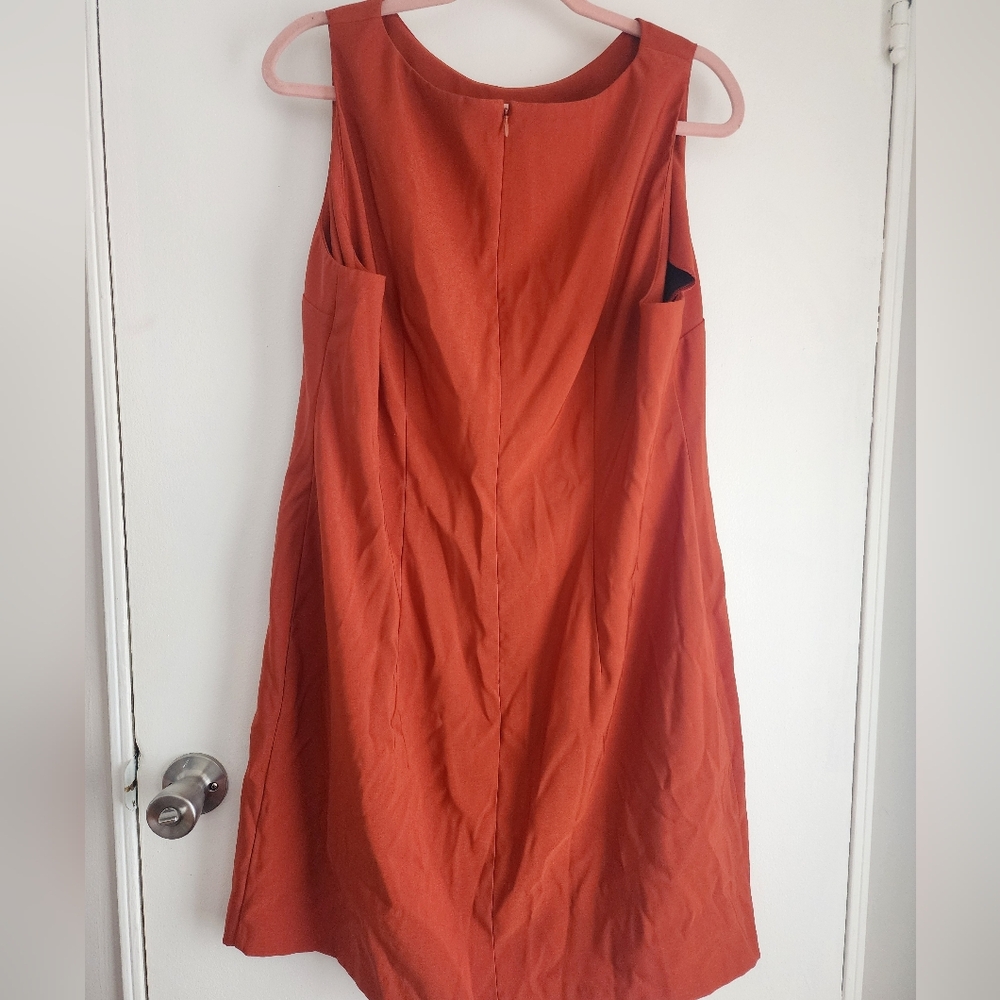 Alyx Rust Sleeveless Dress Size 18 - Picture 3 of 3